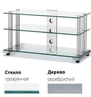 Тумбы под телевизор Spectral ST914 прозрачное стекло-серебристый артикул X33938254-1