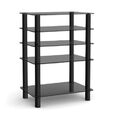 Metaldesign MD 108-5 дымчатое стекло-чёрные ножки, Стойка под аппаратуру артикул X33965869-1-1