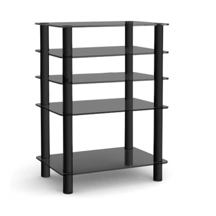Metaldesign MD 108-5 дымчатое стекло-чёрные ножки, Стойка под аппаратуру артикул X33965869-1