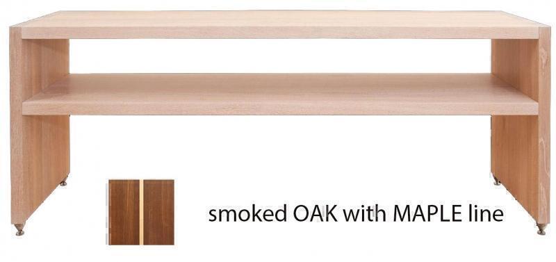 Тумбы под телевизор Tabula Rasa Lowboard 06 1800mm (2 shelves) fumed oak with maple line артикул X33938111-1