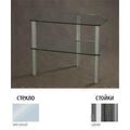 Тумбы под телевизор Металлдизайн (Metaldesign) MD Flatform TV 01 матовое стекло-хром артикул X33963886-1-1
