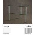 Тумбы под телевизор Металлдизайн (Metaldesign) MD Flatform TV 01 прозрачное стекло-серебристый артикул X33963866-1-1