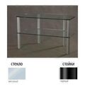 Тумбы под телевизор Металлдизайн (Metaldesign) MD Flatform TV 03 матовое стекло-черный артикул X33963683-1-1