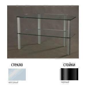 Тумбы под телевизор Металлдизайн (Metaldesign) MD Flatform TV 03 матовое стекло-черный артикул X33963683-1