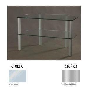 Тумбы под телевизор Металлдизайн (Metaldesign) MD Flatform TV 03 матовое стекло-серебристый артикул X33963713-1