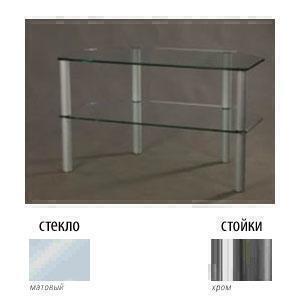Тумбы под телевизор Металлдизайн (Metaldesign) MD Flatform TV 03 матовое стекло-хром артикул X33963693-1