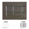 Тумбы под телевизор Металлдизайн (Metaldesign) MD Flatform TV 03 прозрачное стекло-серебристый артикул X33963673-1-1