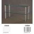 Тумбы под телевизор Металлдизайн (Metaldesign) MD Flatform TV 04 прозрачное стекло-серебристый артикул X33963583-1-1