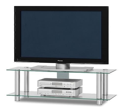 Тумбы под телевизор Just Racks TV1202 прозрачное стекло-алюминий артикул X33942043-1