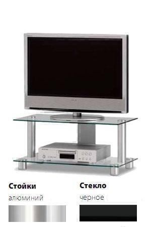 Тумбы под телевизор Just Racks TV8552 черное стекло-алюминий артикул X33941892-1