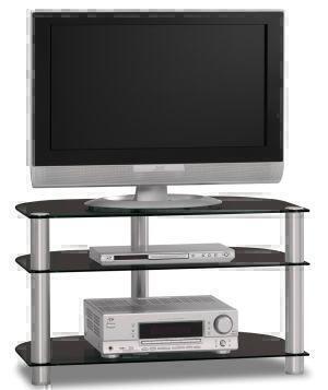 Тумбы под телевизор Just Racks TV900 черное стекло-алюминий артикул X33941846-1