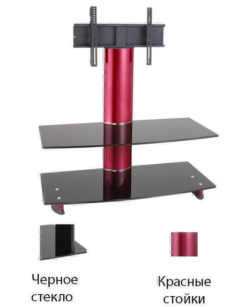 Тумбы под телевизор с креплением Ultimate AX 9544 black-red артикул X33933360-1