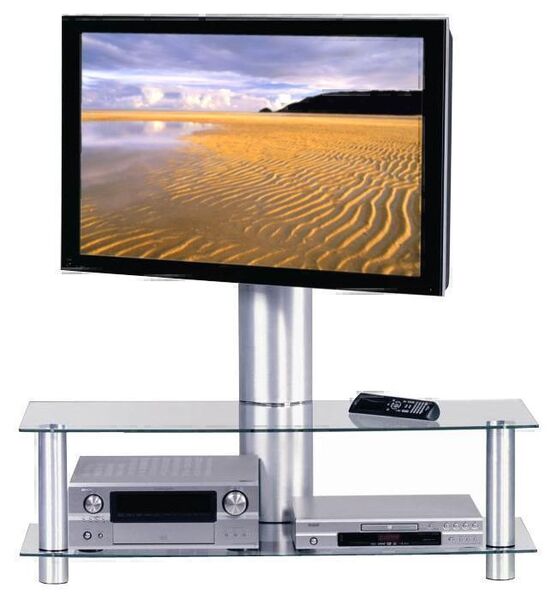 Тумбы под телевизор с креплением Ultimate ES 1244 clear-silver артикул X33933092-1