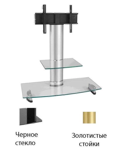 Тумбы под телевизор с креплением Ultimate LD 9544 black-gold артикул X33933053-1