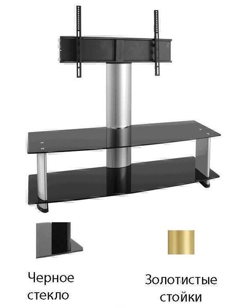 Тумбы под телевизор с креплением Ultimate PD 1244 black-gold артикул X33932982-1