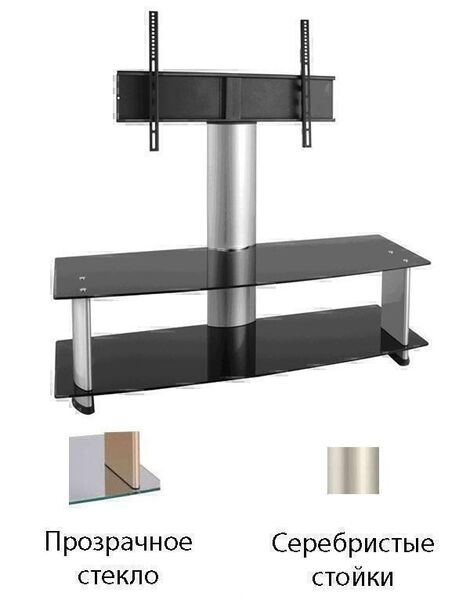 Тумбы под телевизор с креплением Ultimate PD 1444 clear-silver артикул X33932853-1