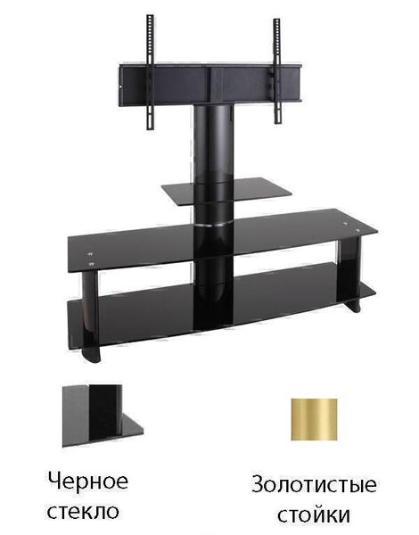 Тумбы под телевизор с креплением Ultimate PX 1244 black-gold артикул X33932716-1