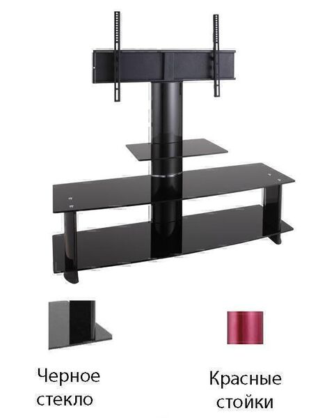 Тумбы под телевизор с креплением Ultimate PX 1244 black-red артикул X33932706-1