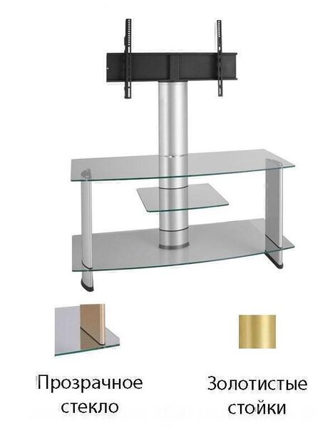 Тумбы под телевизор с креплением Ultimate RS 1244 clear-gold артикул X33932634-1