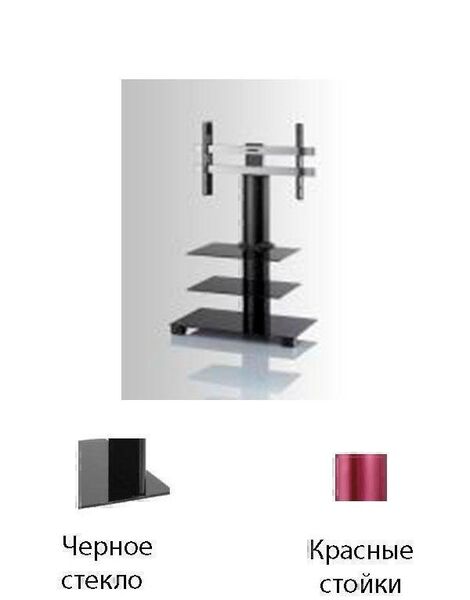 Тумбы под телевизор с креплением Ultimate SQ 9544 black-red артикул X33932582-1