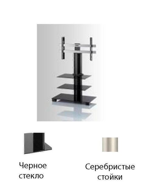 Тумбы под телевизор с креплением Ultimate SQ 9544 black-silver артикул X33932572-1